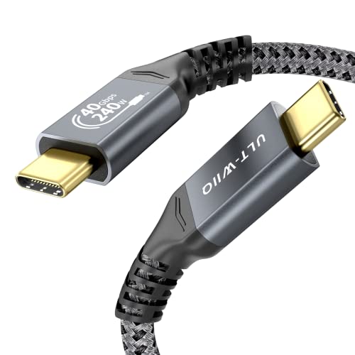 240W USB4-Kabel, USB Type C PD3.1 8K, Unterstützung 8K/6K@60Hz und 40Gbps Übertragung für Thunderbolt 3/4, iPhone 15 Pro Max, MacBook Pro/Air, Samsung S22, eGPU, Docking, GaN Ladegerät (1,2M) von ULT-WIIQ