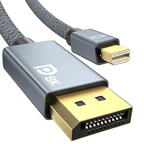 Mini DisplayPort auf DisplayPort 1.4 Kabel 2M, Mini DP 1.4, 8K@60Hz 4K@144Hz/120Hz 2K@240Hz/144Hz/120Hz, 32.4Gbps, HDR DLSS FSR DSC1.2a HDCP FreeSync G-SYNC für Laptop, PC, Intel NUC, Tablet, Monitor Mini DisplayPort auf DisplayPort 1.4 Kabel 2M, Mini DP 1.4, 8K@60Hz 4K@144Hz/120Hz 2K@240Hz/144Hz/120Hz, 32.4Gbps, HDR DLSS FSR DSC1.2a HDCP FreeSync G-SYNC für Laptop, PC, Intel NUC, Tablet, Monitor von ULT-WIIQ