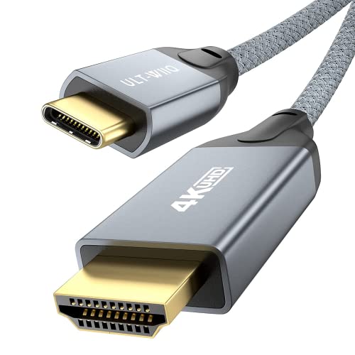 USB C auf HDMI Kabel, 2 m, kompatibel mit Thunderbolt 4 auf HDMI Adapter 4K @ 60Hz 2K @ 120Hz für Thunderbolt 3/4, kompatibel mit MacBook/iPad Pro, Steam Deck, Samsung S22 S21, Galaxy Tab von ULT-WIIQ