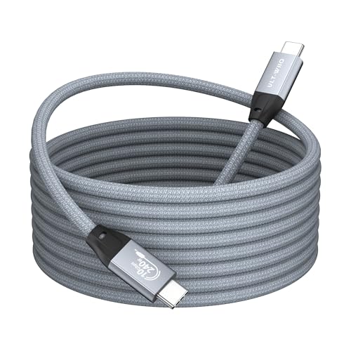 USB C auf USB C Kabel, 20Gbps Typ C 3.2 Gen2x2 Kabel mit 20Gbps Rate, PD 100W 5A, 4K @ 60Hz Video und E-Marker für Thunderbolt 3/4, MacBook, Dell XPS, iPad Pro, Samsung S20, S20, H. ub, Monitor (5 m) von ULT-WIIQ