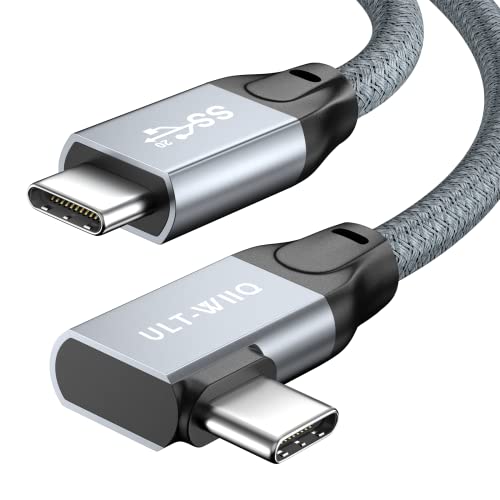 USB C auf USB C Kabel 20Gbps 100W, 90 Grad USB C 3.2 Gen2×2 Kabel, 4K@60Hz 2K@240Hz HDR USB C Kabel Videoübertragung, PD 3.0 PPS USB C Ladekabel für OTG, Handy, Laptop, Monitor, Kamera, SSD (3m) von ULT-WIIQ