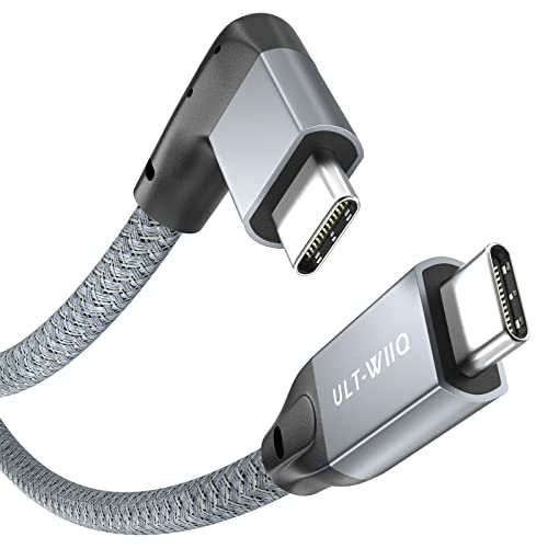 USB C auf USB C Kabel 20Gbps 100W 2m, 90 Grad USB C 3.2 Gen2×2 Kabel, 4K@60Hz 2K@240Hz HDR USB-C Kabel Videoübertragung, PD 3.0 PPS USB C Ladekabel für OTG, Handy, Laptop, Monitor, Kamera, SSD von ULT-WIIQ