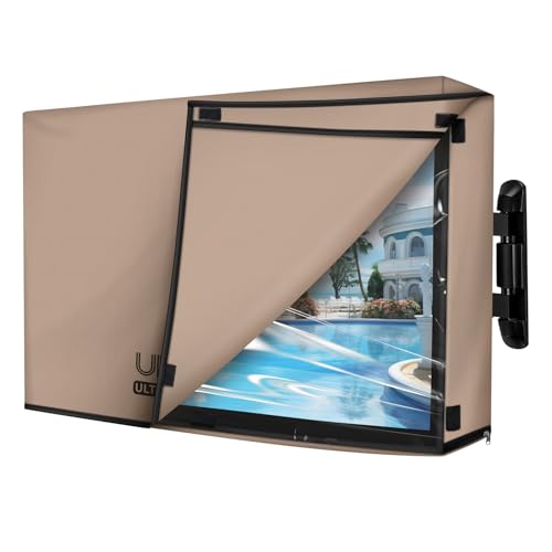 ULTCOVER Wasserdichte TV-Abdeckung für den Außenbereich mit transparenter Frontklappe für 50-54 Zoll (127-137,2 cm) Flachbildfernseher von ULTCOVER
