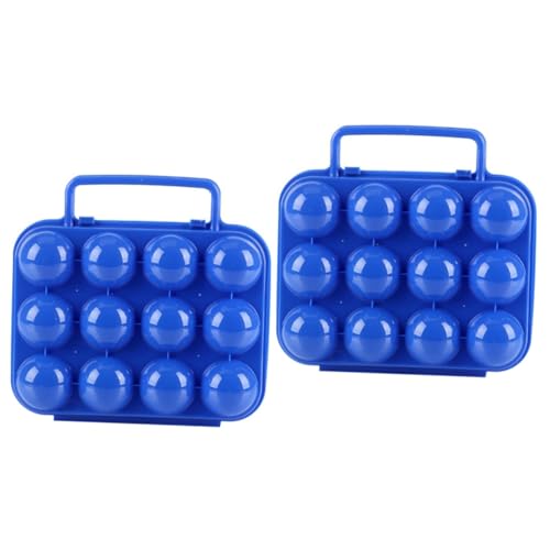 2St gefüllte Eierbehälter mit Deckel Kühlschrankbehälter eiertablett egg tray Eierbehälter für Camping Eierbehälter für 6 Eier draussen Container Wasserkocher Senf Eierkarton von ULTECHNOVO