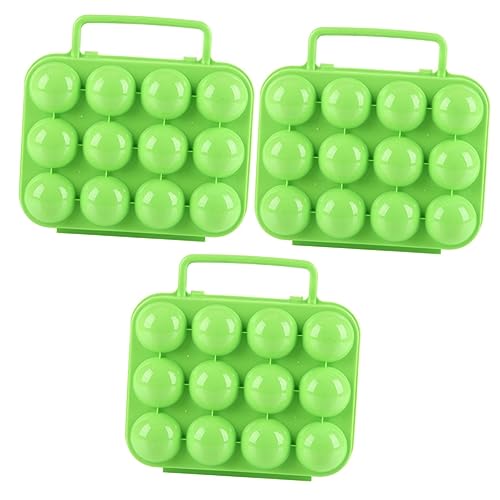 3St ein halbes Dutzend Eierkartons Halter für gekochte Eier Eierhalter eiertablett egg tray egg storage Eierbehälter für 6 Eier Eierbehälter für Camping Grill Senf Wasserflasche von ULTECHNOVO