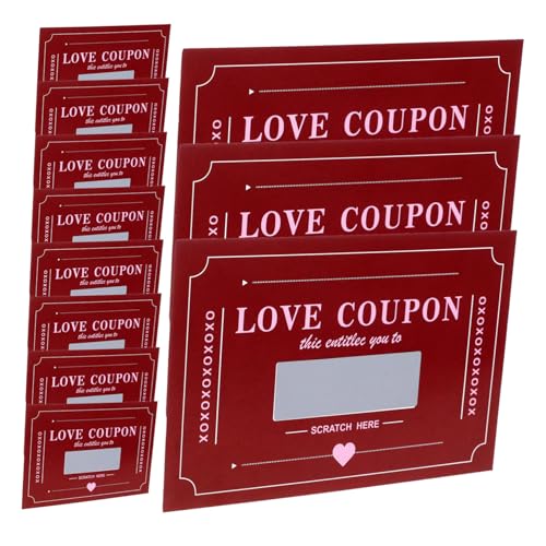 ULTECHNOVO 20 Blatt Valentinstag-rubbelkarte Zum Valentinstag Diy Valentinstagskarten Für Valentinskarten Abrubbeln Liebesgutscheinkarten Scratch-valentine Rot Papier ULTECHNOVO 20 Blatt Valentinstag-rubbelkarte Zum Valentinstag Diy Valentinstagskarten Für Valentinskarten Abrubbeln Liebesgutscheinkarten Scratch-valentine Rot Papier von ULTECHNOVO