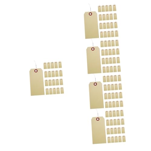 ULTECHNOVO 250 STK Versandaufkleber Verpackungsetiketten Leere Tags Beige Manila von ULTECHNOVO
