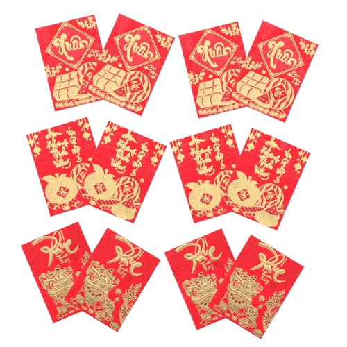 ULTECHNOVO 36 Stück roter umschlag des neuen jahres Umschläge Rote Tasche Festival roter Umschlag Produkt Rote Pakete rotes Paket rote umschlagtasche des neuen jahres Papier von ULTECHNOVO