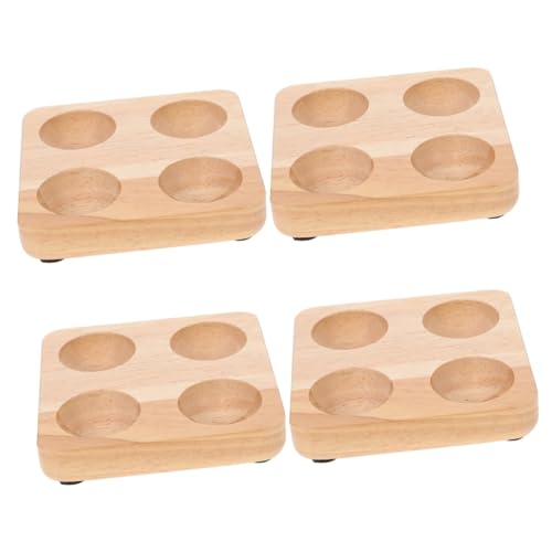 ULTECHNOVO 4 Stück Aufbewahrungsbox für Eier rustikales Ei schützender Eierhalter Holztablett einfaches Eierregal Behälter zum Legen von Eiern Kühlschrank Lagerregal Vorrichtung Eierständer von ULTECHNOVO