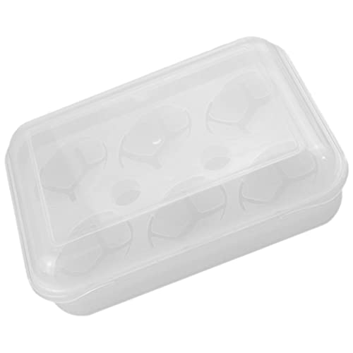 ULTECHNOVO 5Er-Box Druckfester Eierkarton Kücheneierablage Desktop-Eierhalter Kühlschrank klare Eierschale durchsichtiger Eierbehälter Camping Veranstalter Zubehör Container Eierplatte Weiß von ULTECHNOVO