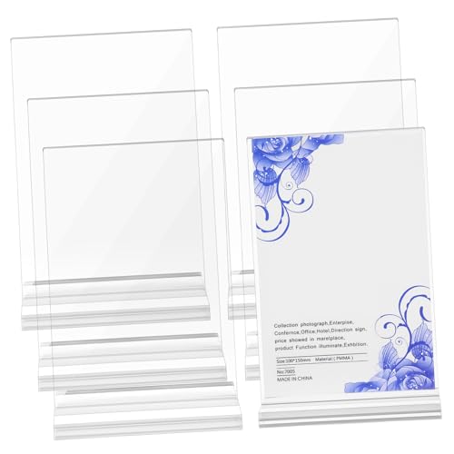 ULTECHNOVO 6 Stück Acrylkarte Dokumentinhaber Klarer Zeichenhalter Ausstellungsstand Acryl-Schilderhalter für den Tisch Tischpreisschilder Acrylständer Etikettenhalter Preishalter Transparent ULTECHNOVO 6 Stück Acrylkarte Dokumentinhaber Klarer Zeichenhalter Ausstellungsstand Acryl-Schilderhalter für den Tisch Tischpreisschilder Acrylständer Etikettenhalter Preishalter Transparent von ULTECHNOVO