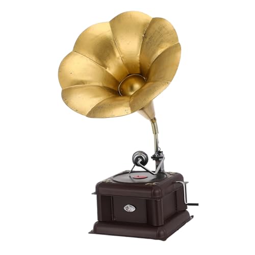 ULTECHNOVO Kasten Grammophon-Verzierung Schallplattenspieler für Schallplatten Abspielgerät Zubehör für Plattenspieler klassischer Phonograph Plattenspieler Jahrgang Vintage-Radio Harz Golden ULTECHNOVO Kasten Grammophon-Verzierung Schallplattenspieler für Schallplatten Abspielgerät Zubehör für Plattenspieler klassischer Phonograph Plattenspieler Jahrgang Vintage-Radio Harz Golden von ULTECHNOVO