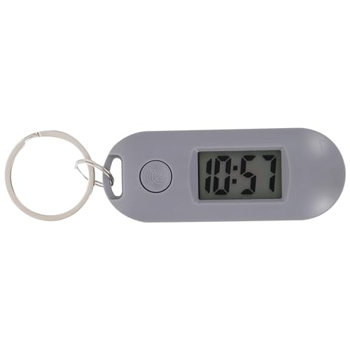 ULTECHNOVO Schlüsselanhänger-Taschenuhr: Mini-Digital-Taschenuhr mit Kette, passend für den Rucksack eines Krankenpflegeschülers – Grau (6,5 x 2,5 cm) von ULTECHNOVO