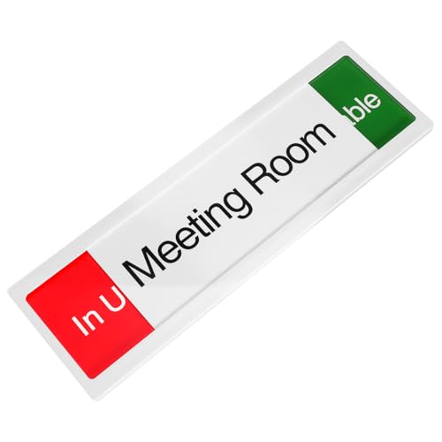 ULTECHNOVO Slider Door Sign, Meeting Room In Use Available Sign with Vacant Occupied Privacy Indicator Restroom Sign and Occupied Sign for Bathroom Door for Office, Conference, Hotels ULTECHNOVO Slider Door Sign, Meeting Room In Use Available Sign with Vacant Occupied Privacy Indicator Restroom Sign and Occupied Sign for Bathroom Door for Office, Conference, Hotels von ULTECHNOVO