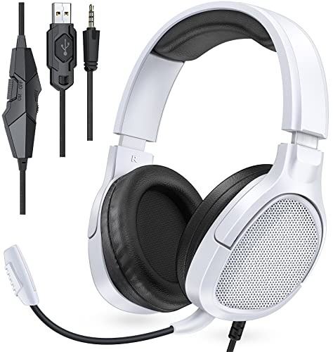 ULTIMATECOOL Gaming Headset für PS4/PS5, PS4 Headset mit Mikrofon & LED Lichter, PS5 Headset Kopfhörer mit Mikrofon, 3.5mm Surround Sound Noise Cancelling Gaming Headset für Mac/PC/Laptop/Handy/Tablet von ULTIMATECOOL