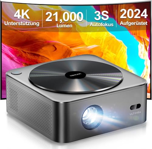 Ultimea Beamer Full HD 1080P Native mit Autofokus und 6D Trapezkorrektur, Beamer 4K Heimkino Unterstützt 700 ANSI 21.000 Lumen, 5G WiFi Projektor Bluetooth, Outdoor Beamer für iOS/Android/TV Stick von ULTIMEA