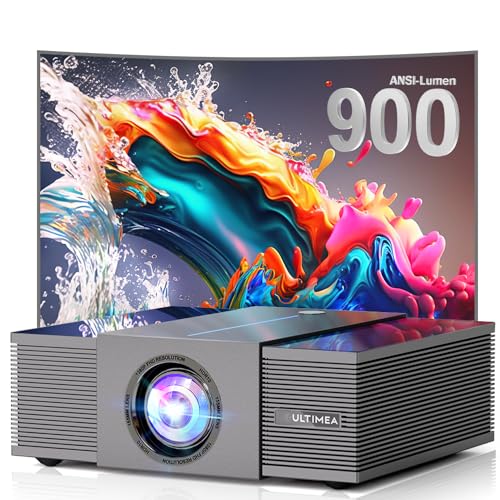 ULTIMEA Beamer 4K Heimkino Unterstützt 900 ANSI-Lumen mit Hindernisvermeidung und 6D Trapezkorrektur, 30W Lautsprecher, Native 1080P Projektor WiFi Bluetooth 5.3 für Wohnzimmer, Apollo P60 Smart-Serie ULTIMEA Beamer 4K Heimkino Unterstützt 900 ANSI-Lumen mit Hindernisvermeidung und 6D Trapezkorrektur, 30W Lautsprecher, Native 1080P Projektor WiFi Bluetooth 5.3 für Wohnzimmer, Apollo P60 Smart-Serie von ULTIMEA