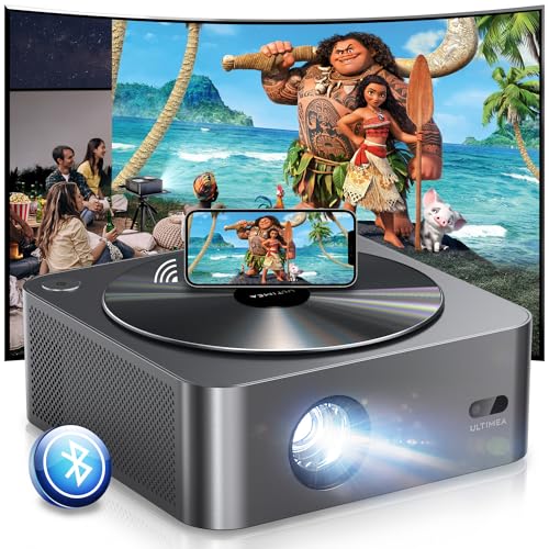 ULTIMEA Projektor 4K, Native 1080P Full HD Projektor, HDR 10 & HLG, 700 ANSI Bluetooth Projektor mit WiFi, Auto Focus Smart Projector für iOS, Android - (Generalüberholt) von ULTIMEA
