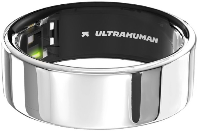 Ring AIR (Größe 8) space silver von ULTRAHUMAN