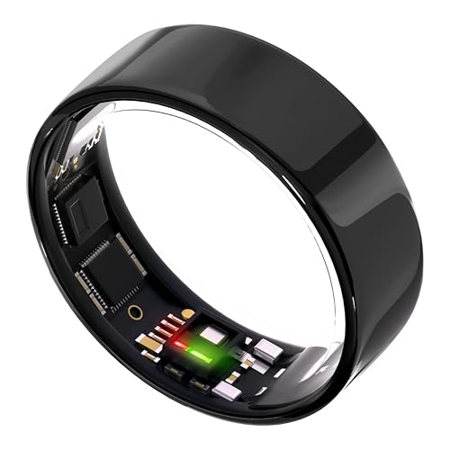 ULTRAHUMAN Ring AIR – Schlaf- und Fitness-Tracker, Smart Ring für Frauen und Männer, Keine App-Gebühr für Standardfunktionen (Ring AIR, Aster Schwarz, 7) von ULTRAHUMAN