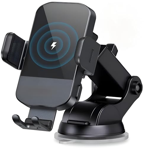 ULTRICS KFZ-Handyhalterung, kabelloses Ladegerät, 15 W, schnelles Aufladen, kabelloses Kfz-Ladegerät, Auto-Klemmung, Handyhalterung für iPhone 15 Pro Max/15 Pro/16/14 und Galaxy S24 Ultra/S23+/S22 ULTRICS KFZ-Handyhalterung, kabelloses Ladegerät, 15 W, schnelles Aufladen, kabelloses Kfz-Ladegerät, Auto-Klemmung, Handyhalterung für iPhone 15 Pro Max/15 Pro/16/14 und Galaxy S24 Ultra/S23+/S22 von ULTRICS