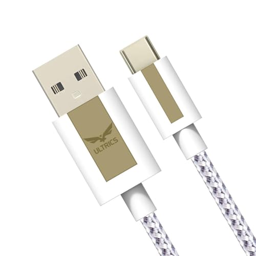 ULTRICS USB C Ladekabel 1M, USB A auf USB C Typ C Ladegerät Schnellladung 3A Geflochtenes Kabel USB C Kompatibel mit iPhone 15 Pro Samsung Galaxy S22/S21/S20/S9 Pixel 7/6 iPad, PS5, Switch von ULTRICS