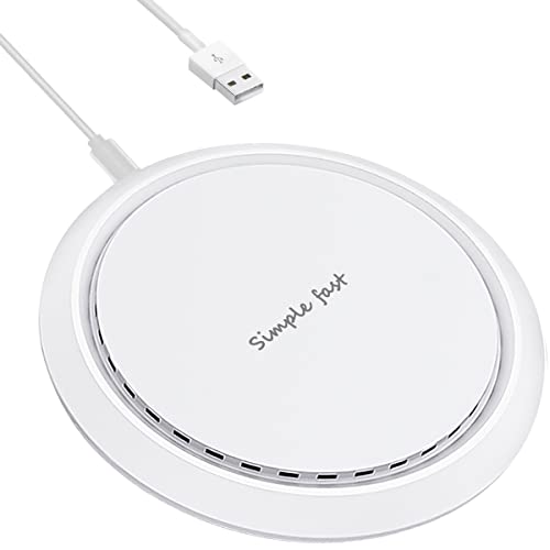 ULTRICS Wireless Charger, Qi Zertifiziert Ladepad, Tragbar Anti-Rutsch Ladestation Kompatibel mit Apple iPhone 11 Pro/ XS Max/ XR/ X/ 8, Samsung Galaxy S10/ S9/ S8 Plus/ S7 Edge, Note 10/ 9 – Weiß von ULTRICS