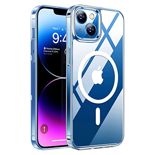 ULTRICS iPhone 14 Hülle, Magnetische Hülle Kompatibel mit Mag-Safe Wireless Charging, Stoßfeste Handyhülle, Schlank und Kratzfest mit Langlebiger, Kristallklarer Rückseite mit Fallschutzhülle von ULTRICS