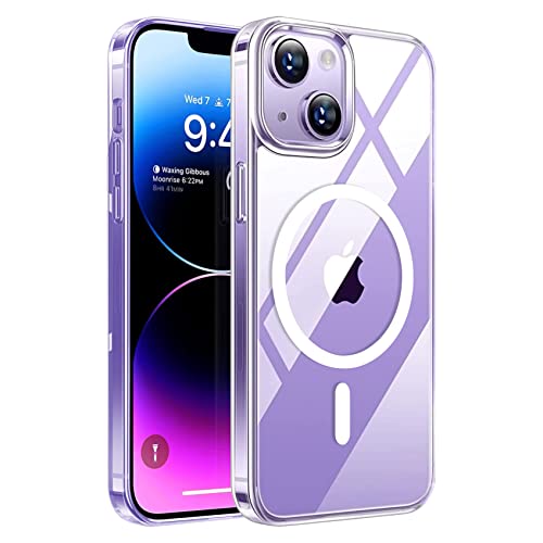 ULTRICS iPhone 14 Plus Hülle, Magnetische Hülle Kompatibel mit Mag-Safe Wireless Charging, Stoßfeste Handyhülle, Schlank und Kratzfest mit Langlebiger, Kristallklarer Rückseite mit Fallschutzhülle von ULTRICS