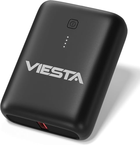 Powerbank USB-C Mini [9000mAh] Schwarz - Fast Charging, PD20 W Type-C Input & Output, Type-C Eingang, USB-Eingang, LED Batterieanzeige, USB & Type-C Ausgänge, Battery Bank Powerbank von UMBRELLA
