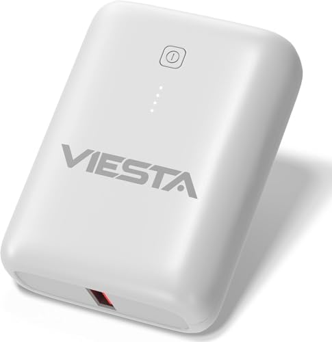 Powerbank USB-C Mini [9000mAh] Weiß - Fast Charging, PD20 W Type-C Input & Output, Type-C Eingang, USB-Eingang, LED Batterieanzeige, USB & Type-C Ausgänge, Battery Bank Powerbank von UMBRELLA