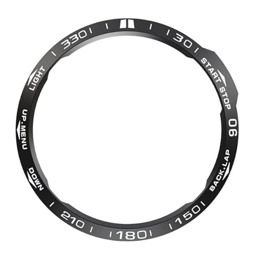 UMCNVV Kratzfester Schutz für Garmin Fenix7X 7 5 6XPro/6X Saphir-Metall-Lünette Ring Styling-Gehäuse Smartwatch Edelstahlabdeckung (Farbe: A, Größe: für Fenix 7X) von UMCNVV