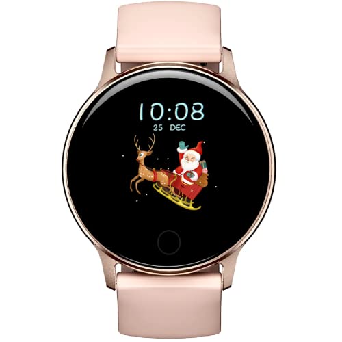 Smartwatch, UMIDIGI Uwatch 2S wasserdichte Fitnessuhr mit individualisierbaren Zifferblätter, Fitness Tracker Smart Watch mit Pulsuhr, Stoppuhr, Schrittzähler für Damen und Herren, Rosa Gold von UMIDIGI