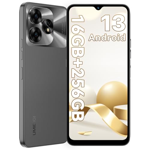 UMIDIGI A15 Handys NFC, 16GB+256GB(Bis zu 2TB) Handy, 64MP+16MP, 6,7" HD+Display, 5000mAh+20W Schnelles Laden, Android Smartphone 4G Dual SIM Simlockfreie Handys-Gray (Grey) von UMIDIGI