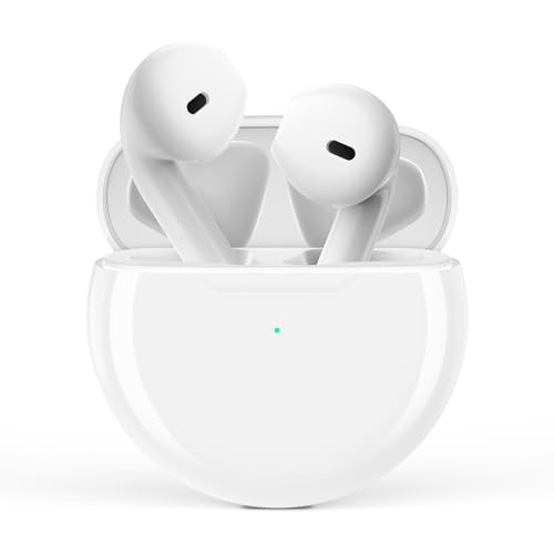 UMIDIGI Bluetooth 5,3 Kopfhörer, Kabellos In Ear Kopfhörer, 13mm Treiber + Surround Sound Audio In Echtzeit, 15H Akku, One-Touch Verbindung, 2,8g Leichte Kopfhörer-Weiß von UMIDIGI