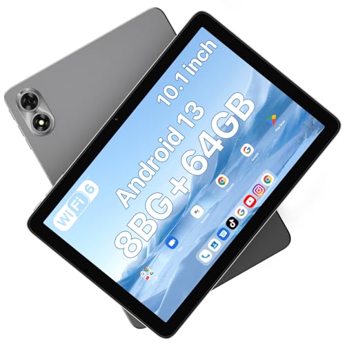 UMIDIGI G1 TAB 10.1 Zoll Tablet, Android 13 Tablet, 8GB RAM (4GB+4GB), 64GB ROM(1TB TF), Tablet Android, RK3562 Quad Core Gaming Tablet mit 6000 mAh Akku, 8MP+8MP, BT5.0, WiFi 6, GMS, Grau von UMIDIGI