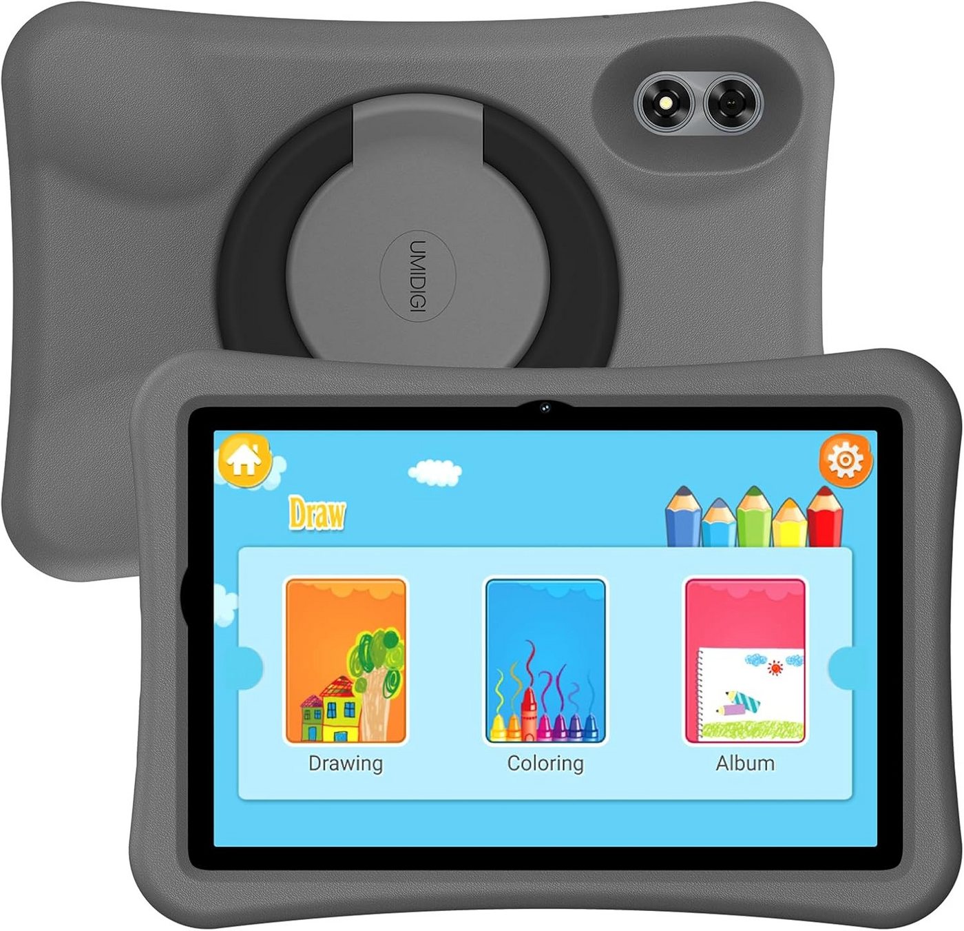 UMIDIGI G1 Tab mit Quad-Core,Elterliche Kontrolle, Tablet (10.1", 64 GB, Android 13, 6000mAh, WiFi 6/BT5.0, Augenschutz 8MP Kamera GMS,Eva-Schutzhülle) von UMIDIGI