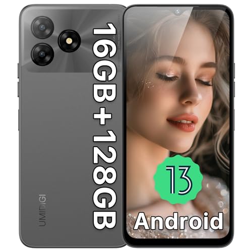 UMIDIGI Handy Ohne Vertrag, 16GB+128GB/1TB TF, 50MP+8MP, 6.6" HD+Display, 5000mAh Handys, Octa Core 4G Dual SIM Handy, G5 Smartphone Ohne Vertrag Android 13, Fingerabdruck/Face ID/OTG/GPS UMIDIGI Handy Ohne Vertrag, 16GB+128GB/1TB TF, 50MP+8MP, 6.6" HD+Display, 5000mAh Handys, Octa Core 4G Dual SIM Handy, G5 Smartphone Ohne Vertrag Android 13, Fingerabdruck/Face ID/OTG/GPS von UMIDIGI