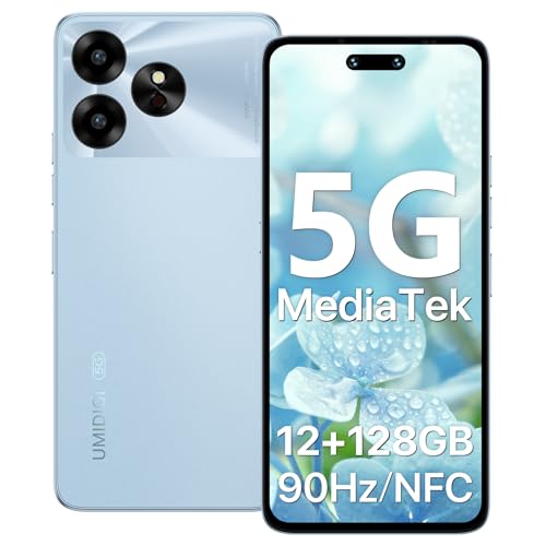 UMIDIGI 5G Handys NFC, 6GB+128GB/TF 1TB, G6 Smartphone Ohne Vertrag, 6.57" 90Hz HD+, 50MP Kamera 5000mAh, Dimensity 6100+ 5G Simlockfreie Handys, Android 13, Fingerprint Unlocked/Face ID/GPS (Blau) UMIDIGI 5G Handys NFC, 6GB+128GB/TF 1TB, G6 Smartphone Ohne Vertrag, 6.57" 90Hz HD+, 50MP Kamera 5000mAh, Dimensity 6100+ 5G Simlockfreie Handys, Android 13, Fingerprint Unlocked/Face ID/GPS (Blau) von UMIDIGI