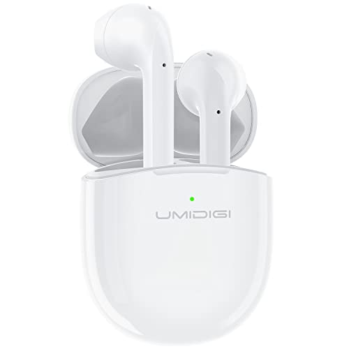 UMIDIGI Kabellose Kopfhörer AirBuds Bluetooth 5.0 In-Ear-Kopfhörer Umgebungsgeräuschunterdrückung Bluetooth-Kopfhörer Smart Touch Automatische Kopplung Mini-Kopfhörer (Weiß) von UMIDIGI