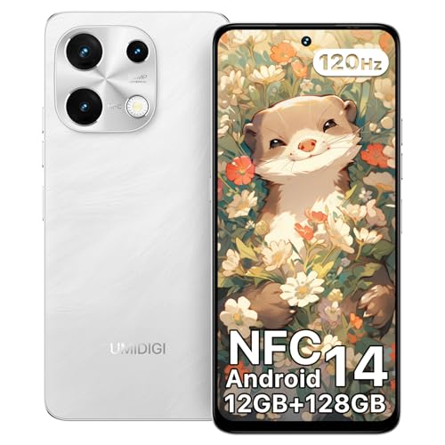 UMIDIGI Note 100 Handy, Android 14 Smartphone Ohne Vertrag, 120HZ Octa-Core, 12(6+6) GB+128GB Handy ohne vertrag, 6.8 Zoll, 50MP, Face & Fingerprint, NFC, 5000mAh, GPS, Dual SIM Smartphone von UMIDIGI