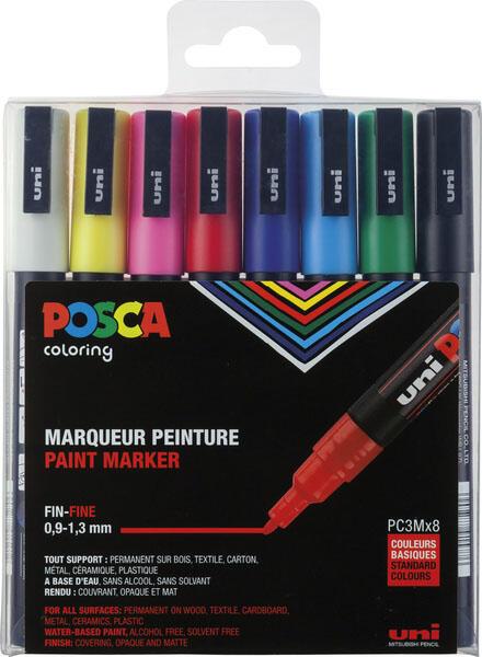 uni-ball POSCA PC-3M Acrylstift 0.9 - 1.3 mm Mehrfarbig von UNI-BALL