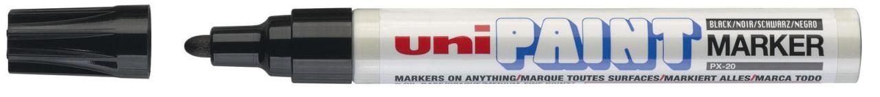 uni-ball Lackmarker PX-20 2.0 mm Schwarz von UNI-BALL