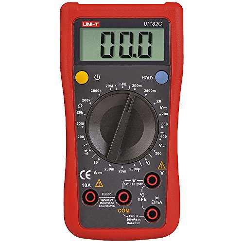 UNI-T 7720107 UT132 Series Palm Size Digital Multimeter, Red/Grey von UNI-T