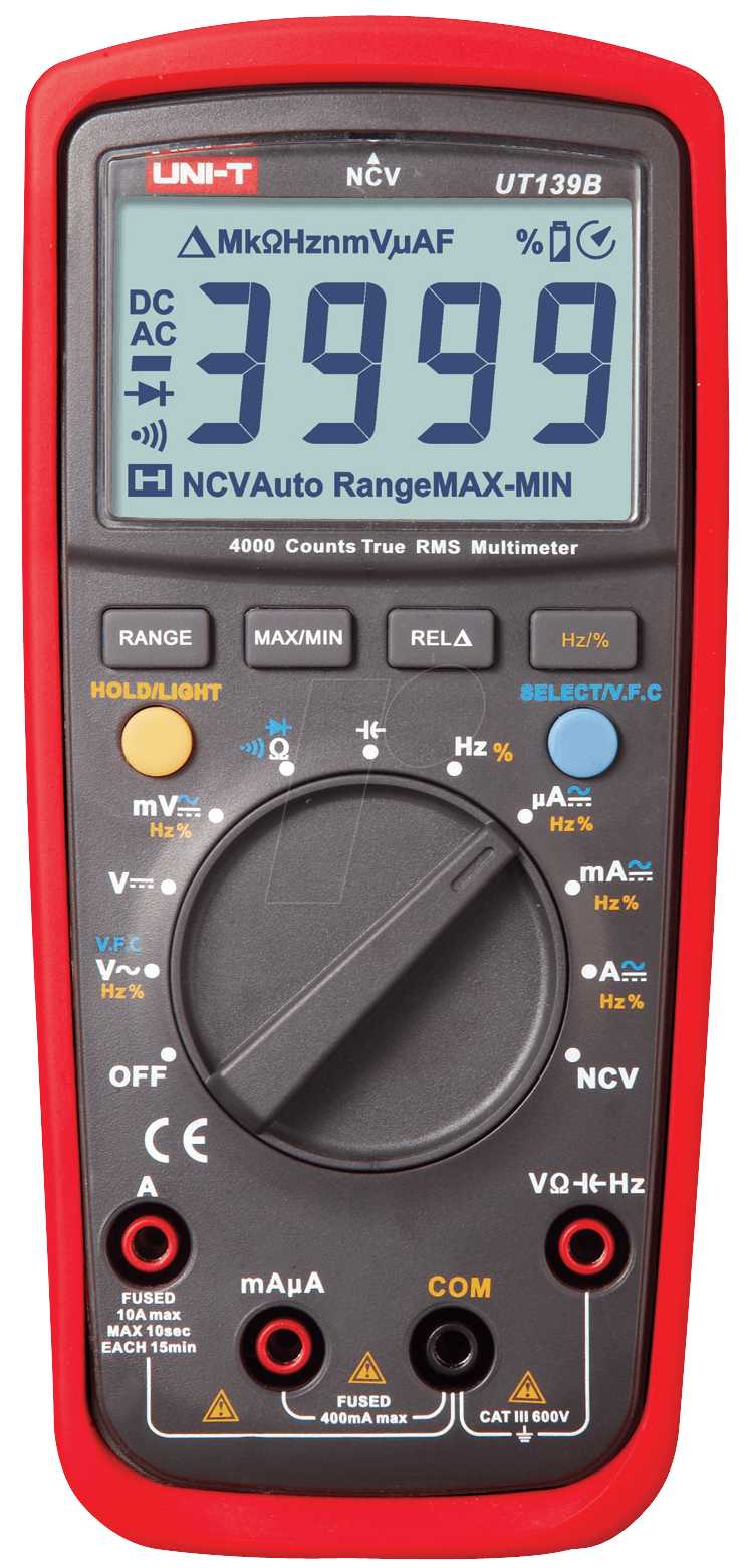 UT 139B - Multimeter, digital, 4000 Counts, TRMS von UNI-TREND