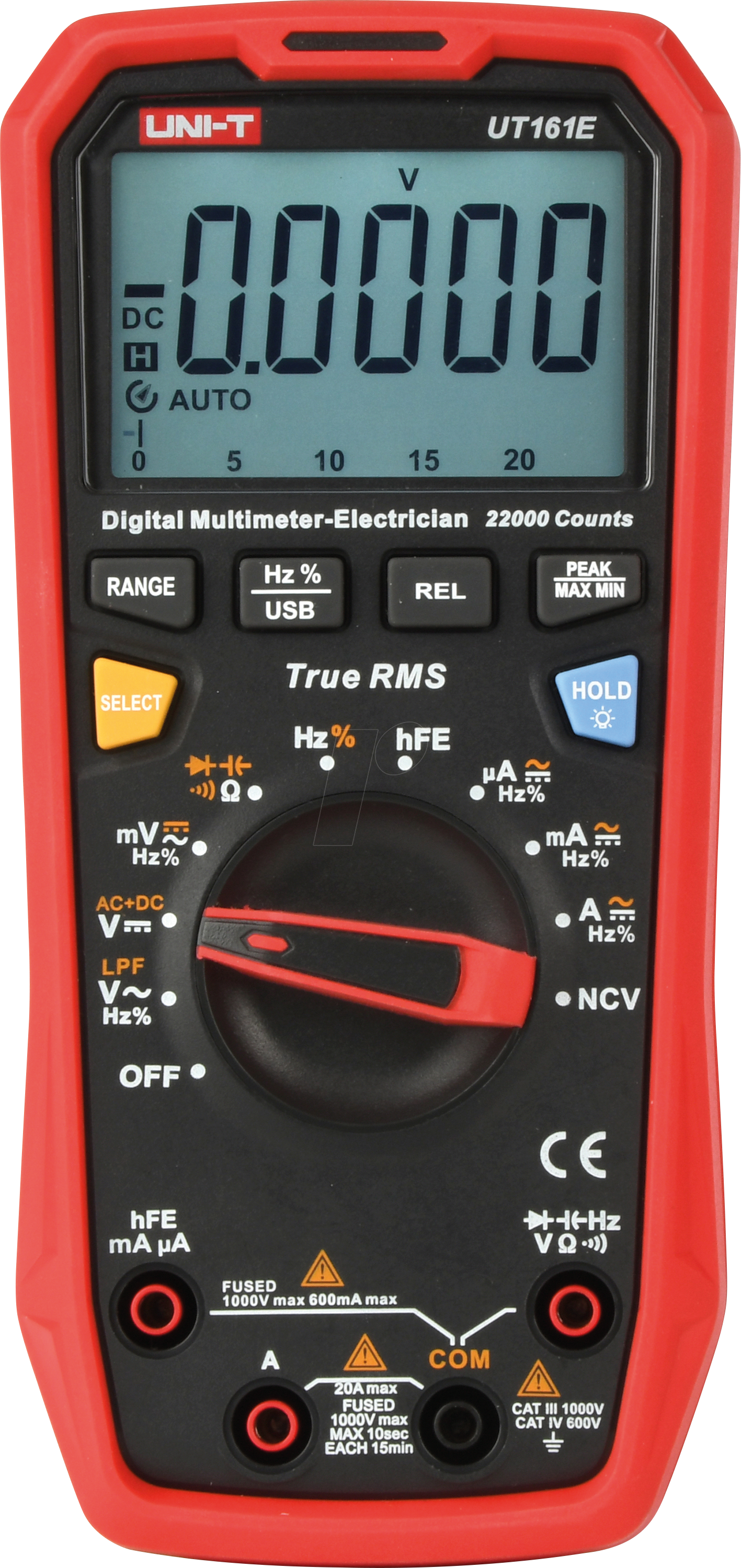 UT 161E - Multimeter, digital, 20.000 Counts, USB, hFE von UNI-TREND