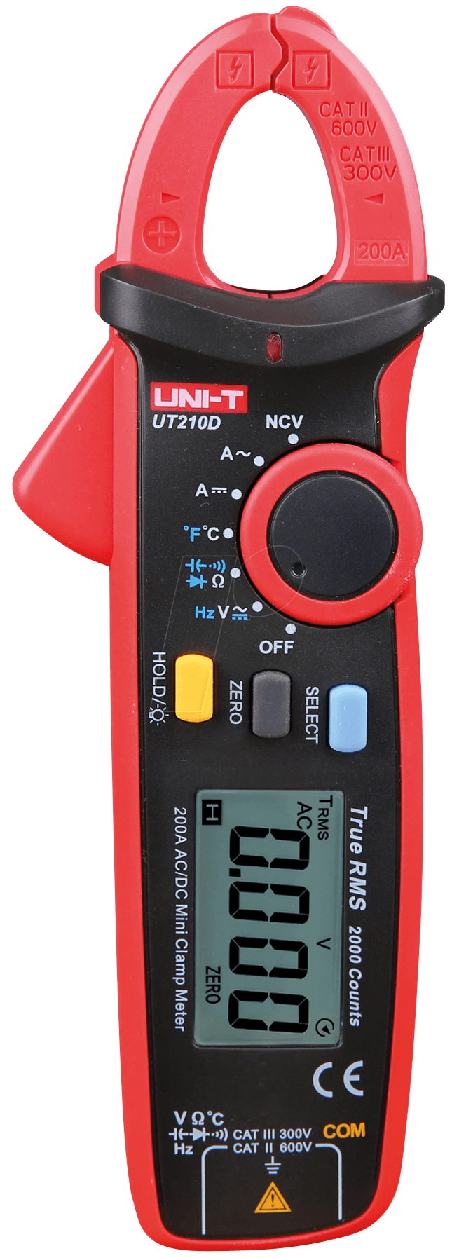 UT 210D - Stromzange, digital, AC/DC, bis 200 A von UNI-TREND