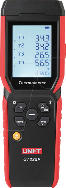 UT 325F - Digital-Thermometer, -200 bis +1372°C, 4 Kanal UT 325F - Digital-Thermometer, -200 bis +1372°C, 4 Kanal von UNI-TREND