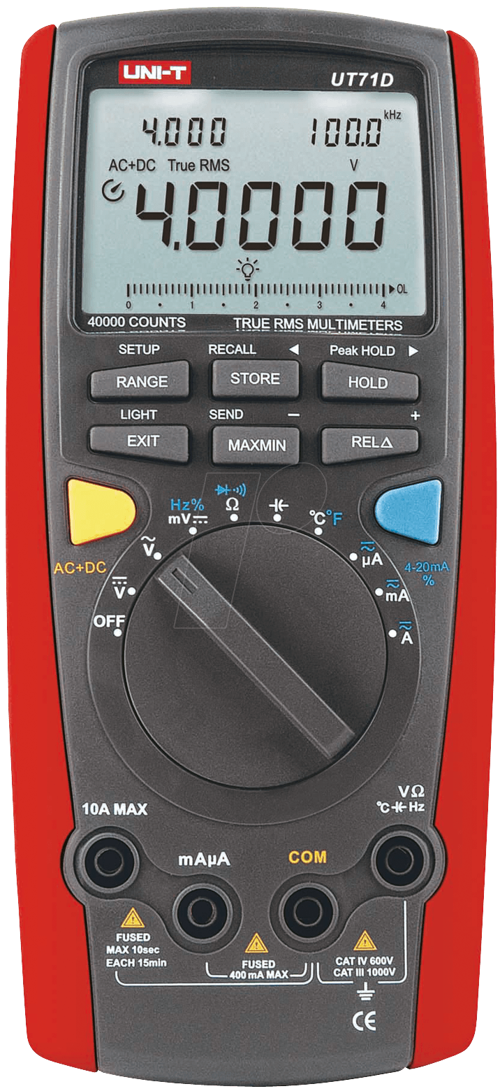 UT 71D - Multimeter, digital, 40000 Counts, TRMS von UNI-TREND