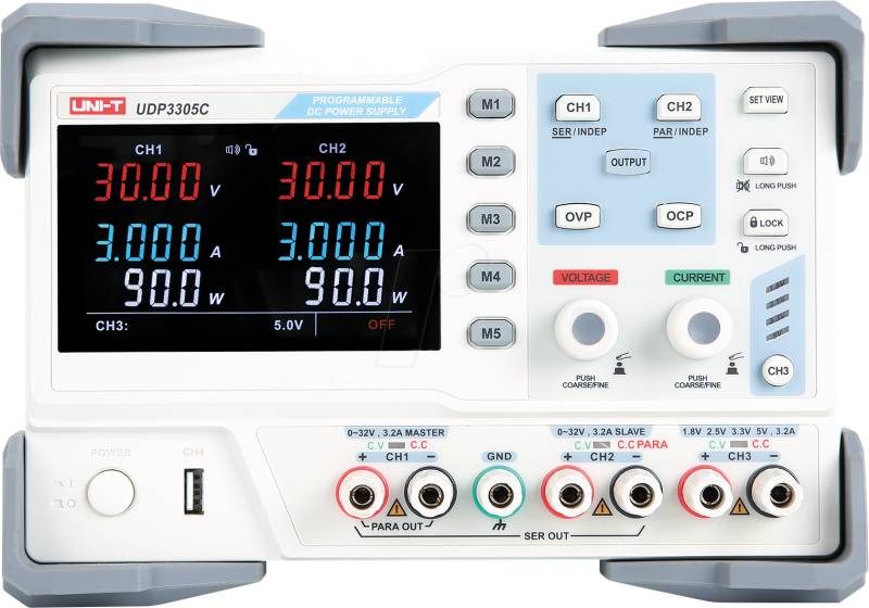 UT DP3305C - Labornetzgerät DP3305C, 0-30 V, 0-5 A, 315 W,  3 Kanal von UNI-TREND